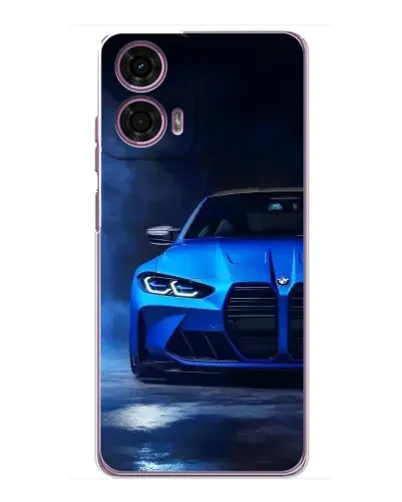 Чехол для Motorola MOTO G24 Power с картинкой «Голубая BMW M4»