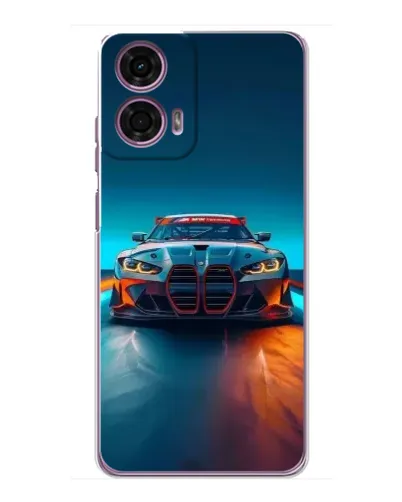 Чехол для Motorola MOTO G24 Power с картинкой «BMW — огни неона» Чехол для Motorola MOTO G24 Power с картинкой «BMW — огни неона»