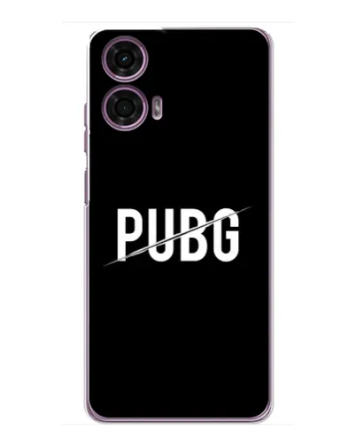 Чехол для Motorola MOTO G24 Power с картинкой «PUBG — белый логотип»