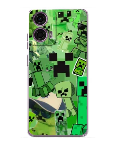 Чехол для Motorola MOTO G24 Power с картинкой «Криперы Minecraft»
