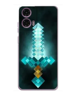 Чехол для Motorola MOTO G24 Power с картинкой «Алмазный меч неон» Чехол для Motorola MOTO G24 Power с картинкой «Алмазный меч неон»