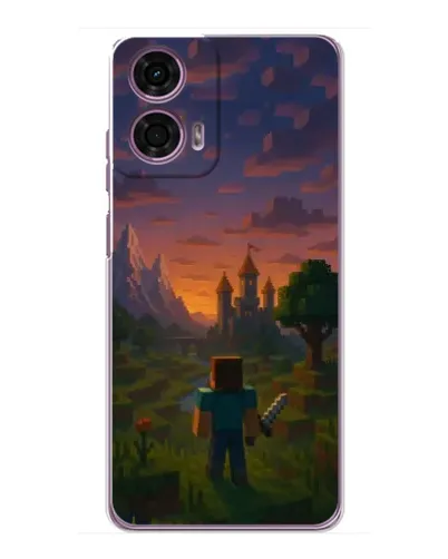 Чехол для Motorola MOTO G24 Power с картинкой «Стив у башни»