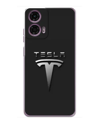 Чехол для Motorola MOTO G24 Power с картинкой «Стальной логотип Tesla» Чехол для Motorola MOTO G24 Power с картинкой «Стальной логотип Tesla»