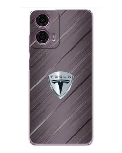 Чехол для Motorola MOTO G24 Power с картинкой «Металлическая текстура Tesla»