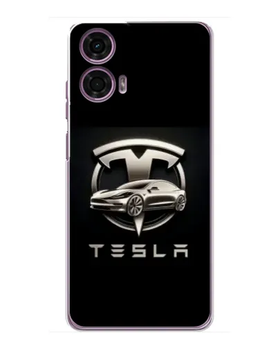 Чехол для Motorola MOTO G24 Power с картинкой «Tesla — серебристое авто» Чехол для Motorola MOTO G24 Power с картинкой «Tesla — серебристое авто»
