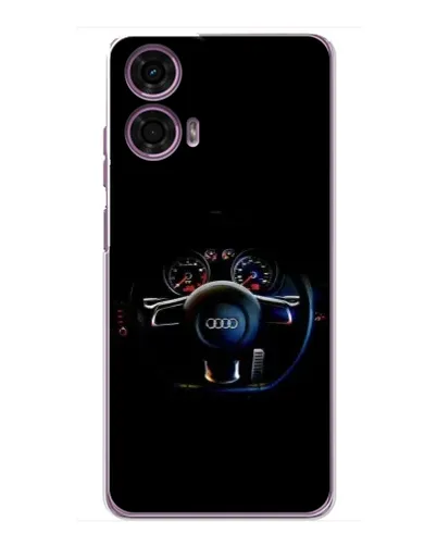 Чехол для Motorola MOTO G24 Power с картинкой «Салон Audi — руль»