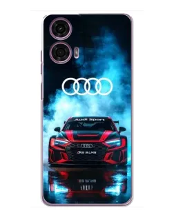 Чехол для Motorola MOTO G24 Power с картинкой «Audi Sport — неон»