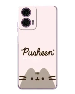 Чехол для Motorola MOTO G24 Power с картинкой «Pusheen логотип» Чехол для Motorola MOTO G24 Power с картинкой «Pusheen логотип»