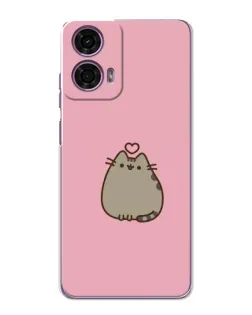 Чехол для Motorola MOTO G24 Power с картинкой «Pusheen сердце» Чехол для Motorola MOTO G24 Power с картинкой «Pusheen сердце»