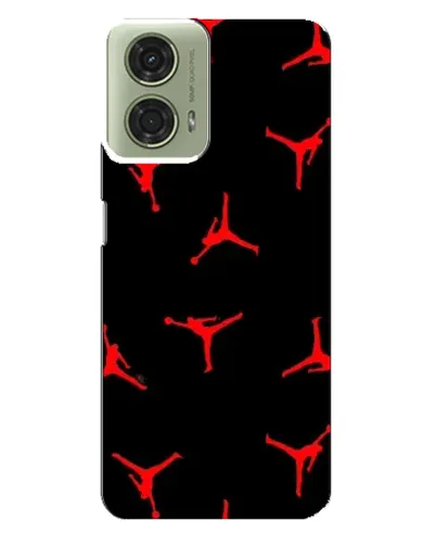 Чехол для Motorola MOTO G24 с картинкой «Jordan Red Pattern»