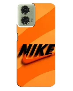 Чехол для Motorola MOTO G24 с картинкой «Оранжевый драйв Nike»