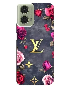 Чехол для Motorola MOTO G24 с картинкой «Цветочный Louis Vuitton»