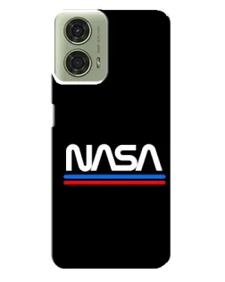 Чехол для Motorola MOTO G24 с картинкой «NASA — классика Red Blue»