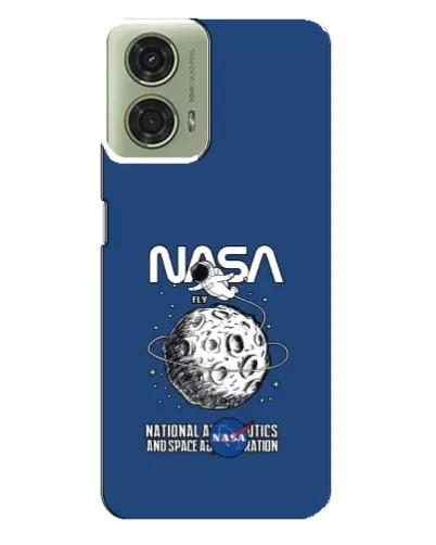 Чехол для Motorola MOTO G24 с картинкой «NASA — лунная миссия»