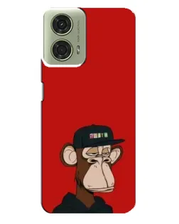 Чехол для Motorola MOTO G24 с картинкой «Bored Ape — красный фон» Чехол для Motorola MOTO G24 с картинкой «Bored Ape — красный фон»
