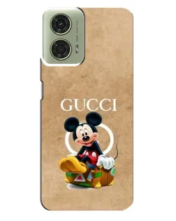 Чехол для Motorola MOTO G24 с картинкой «Микки Маус Gucci — крафт» Чехол для Motorola MOTO G24 с картинкой «Микки Маус Gucci — крафт»