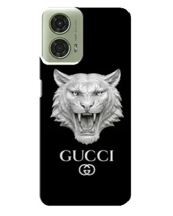 Чехол для Motorola MOTO G24 с картинкой «Gucci — серебряный лев» Чехол для Motorola MOTO G24 с картинкой «Gucci — серебряный лев»