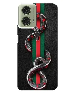Чехол для Motorola MOTO G24 с картинкой «Gucci — змея на полосе» Чехол для Motorola MOTO G24 с картинкой «Gucci — змея на полосе»