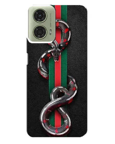 Чехол для Motorola MOTO G24 с картинкой «Gucci — змея на полосе» Чехол для Motorola MOTO G24 с картинкой «Gucci — змея на полосе»