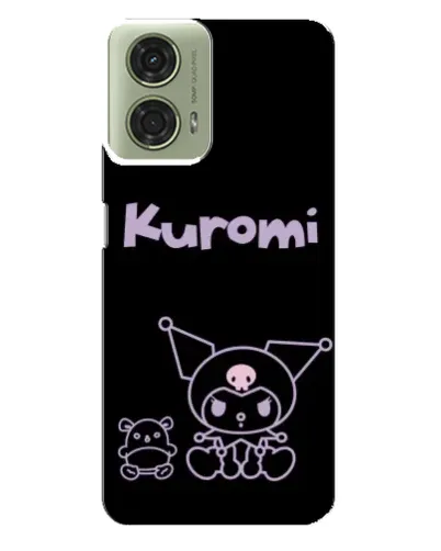 Чехол для Motorola MOTO G24 с картинкой «Kuromi — черный минимализм» Чехол для Motorola MOTO G24 с картинкой «Kuromi — черный минимализм»