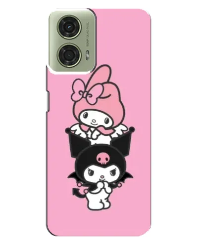 Чехол для Motorola MOTO G24 с картинкой «My Melody и Kuromi» Чехол для Motorola MOTO G24 с картинкой «My Melody и Kuromi»