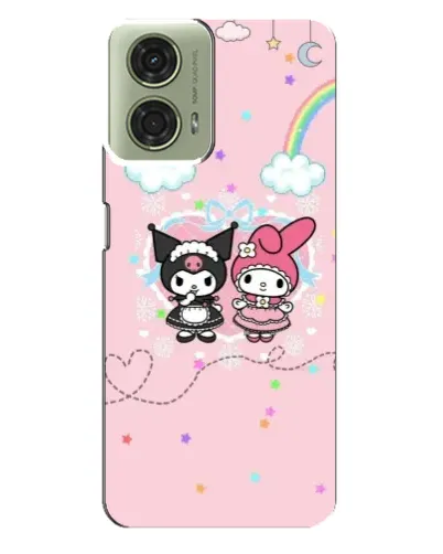 Чехол для Motorola MOTO G24 с картинкой «My Melody и Kuromi» Чехол для Motorola MOTO G24 с картинкой «My Melody и Kuromi»
