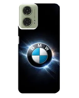 Чехол для Motorola MOTO G24 с картинкой «BMW — неоновое сияние»