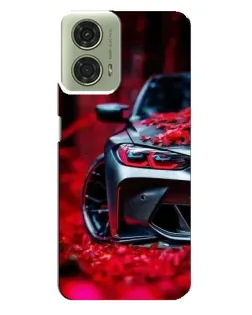 Чехол для Motorola MOTO G24 с картинкой «Спортивная BMW и цветы» Чехол для Motorola MOTO G24 с картинкой «Спортивная BMW и цветы»