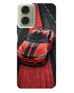 Чехол для Motorola MOTO G24 с картинкой «BMW на красной дорожке» Чехол для Motorola MOTO G24 с картинкой «BMW на красной дорожке»