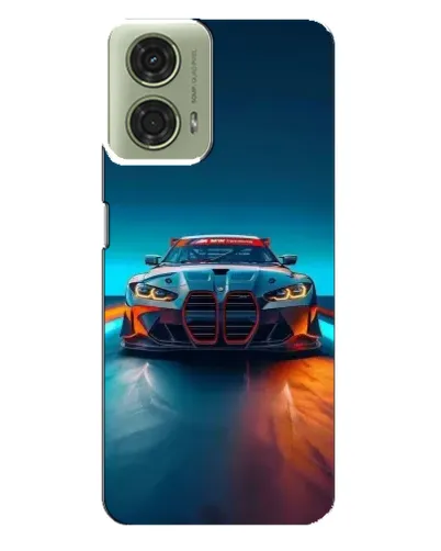 Чехол для Motorola MOTO G24 с картинкой «BMW — огни неона» Чехол для Motorola MOTO G24 с картинкой «BMW — огни неона»