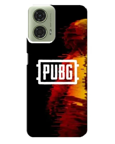 Чехол для Motorola MOTO G24 с картинкой «Яркий логотип PUBG»