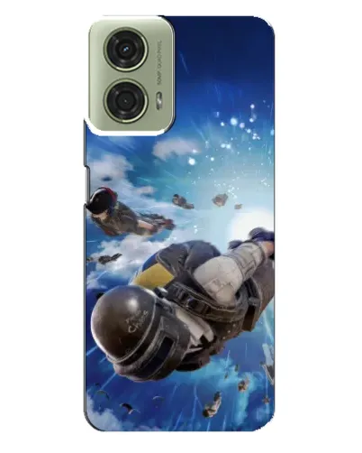 Чехол для Motorola MOTO G24 с картинкой «Десант PUBG — прыжок»