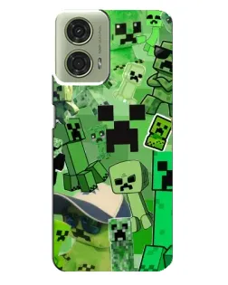 Чехол для Motorola MOTO G24 с картинкой «Криперы Minecraft» Чехол для Motorola MOTO G24 с картинкой «Криперы Minecraft»