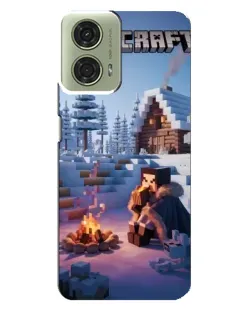 Чехол для Motorola MOTO G24 с картинкой «Зимний Minecraft» Чехол для Motorola MOTO G24 с картинкой «Зимний Minecraft»