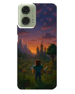 Чехол для Motorola MOTO G24 с картинкой «Стив у башни» Чехол для Motorola MOTO G24 с картинкой «Стив у башни»