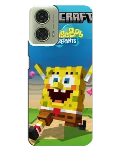 Чехол для Motorola MOTO G24 с картинкой «Губка Боб Minecraft» Чехол для Motorola MOTO G24 с картинкой «Губка Боб Minecraft»