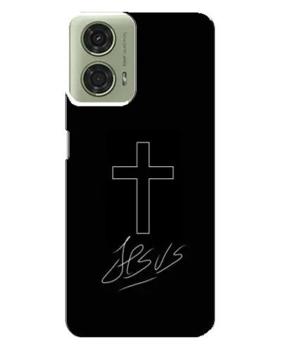 Чехол для Motorola MOTO G24 с картинкой «Графический крест Jesus» Чехол для Motorola MOTO G24 с картинкой «Графический крест Jesus»