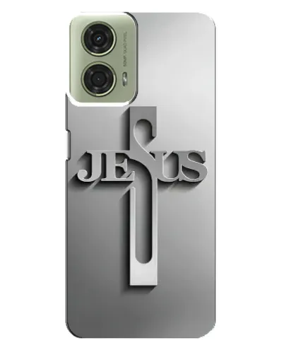 Чехол для Motorola MOTO G24 с картинкой «Металлический крест Jesus» Чехол для Motorola MOTO G24 с картинкой «Металлический крест Jesus»