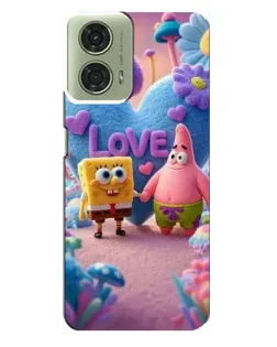 Чехол для Motorola MOTO G24 с картинкой «Губка Боб Патрик»