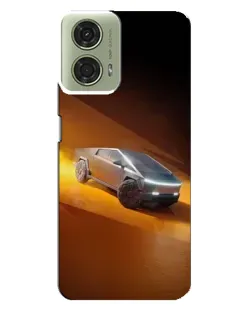 Чехол для Motorola MOTO G24 с картинкой «Cybertruck в пустыне» Чехол для Motorola MOTO G24 с картинкой «Cybertruck в пустыне»