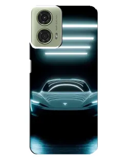 Чехол для Motorola MOTO G24 с картинкой «Tesla в неоне» Чехол для Motorola MOTO G24 с картинкой «Tesla в неоне»