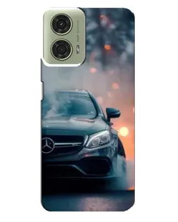 Чехол для Motorola MOTO G24 с картинкой «Mercedes — ночной город»