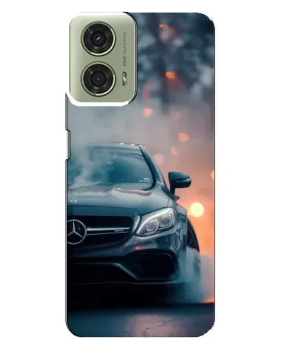 Чехол для Motorola MOTO G24 с картинкой «Mercedes — ночной город»