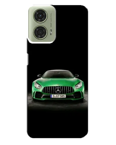 Чехол для Motorola MOTO G24 с картинкой «Mercedes — неоновый лого»