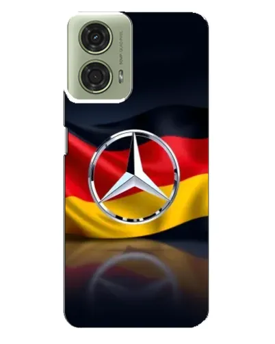 Чехол для Motorola MOTO G24 с картинкой «Mercedes — флаг Германии»