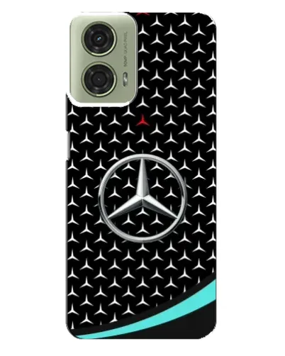 Чехол для Motorola MOTO G24 с картинкой «Mercedes — бирюзовый акцент»