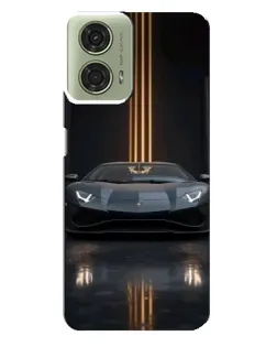 Чехол для Motorola MOTO G24 с картинкой «Lamborghini золотые линии»