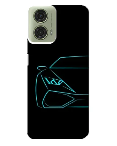 Чехол для Motorola MOTO G24 с картинкой «Голубой силуэт Lamborghini» Чехол для Motorola MOTO G24 с картинкой «Голубой силуэт Lamborghini»