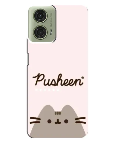 Чехол для Motorola MOTO G24 с картинкой «Pusheen логотип»