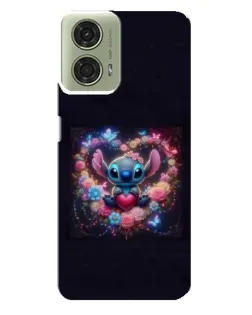 Чехол для Motorola MOTO G24 с картинкой «Stitch в цветах» Чехол для Motorola MOTO G24 с картинкой «Stitch в цветах»